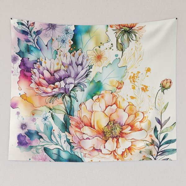 Item preview, Beautiful Summer Meadow. Vivid Colors. Watercolor Floral Surface Art. designed and sold by LotusBlanc.