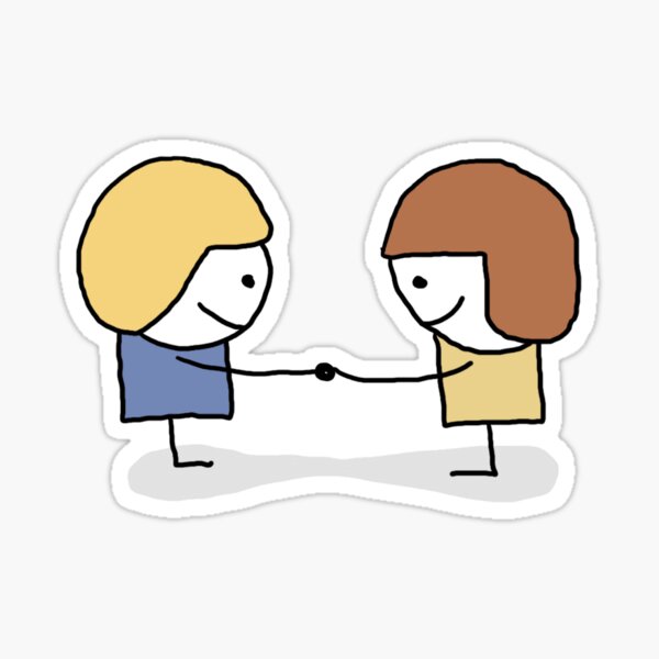 Poignée de main Sticker