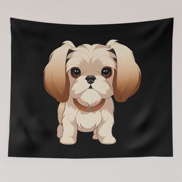 Item preview, Cute Shih Tzu Puppy, cartoon drawing, Ai Generated Art  designed and sold by ACC .