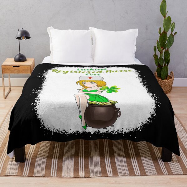 Item preview, St Patricks Day Luckiest Registered Nurse Ever Bleached Gift designed and sold by TMelonShop.