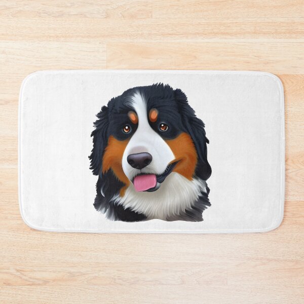 Item preview, Cute Goofy Silly Bernese Mountain Dog - Funny Dog Cartoon Art Drawing designed and sold by Cawaiico.