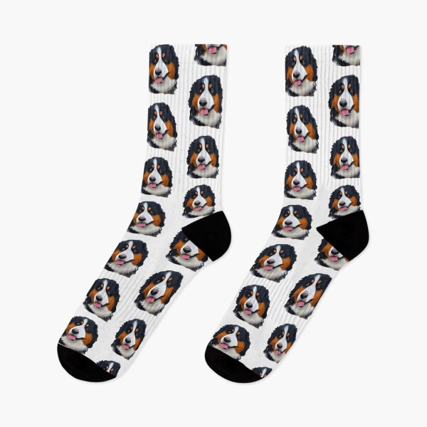 Item preview, Cute Goofy Silly Bernese Mountain Dog - Funny Dog Cartoon Art Drawing designed and sold by Cawaiico.