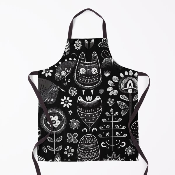 Artikelvorschau, Cartoon Designer Black Scandinavian Pattern Digital Painting entworfen und verkauft von CodeAndColors.
