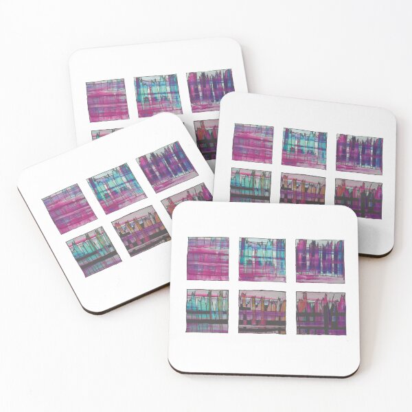 Item preview,  Liminal Space in Pink, Light Blue and Purple through 6 windows designed and sold by BlackArtichoke.