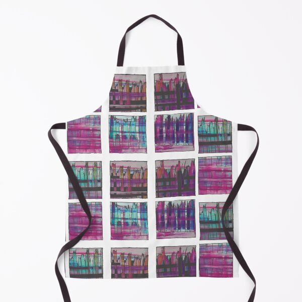 Item preview, Liminal Space in Pink, Light Blue and Purple through 6 windows designed and sold by BlackArtichoke.