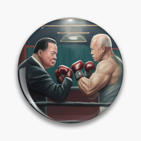 Item preview, Chinese and USA President in Boxing Match Comic Artwork designed and sold by FRSquare.