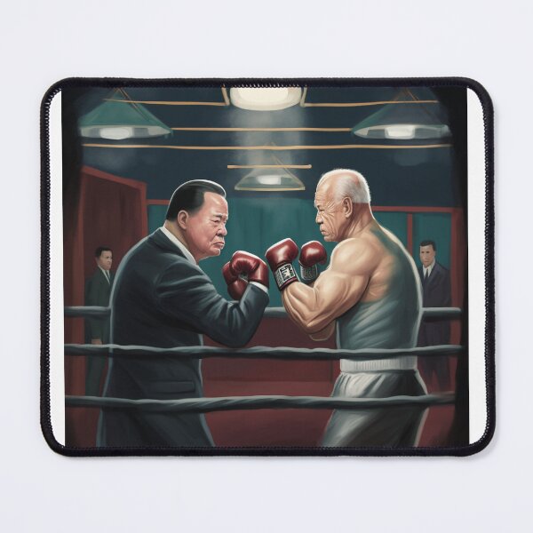 Item preview, Chinese and USA President in Boxing Match Comic Artwork designed and sold by FRSquare.