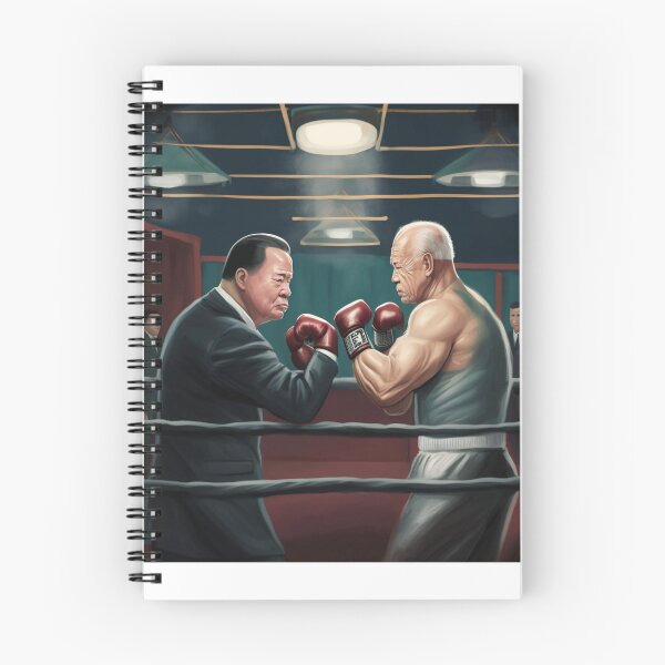 Item preview, Chinese and USA President in Boxing Match Comic Artwork designed and sold by FRSquare.