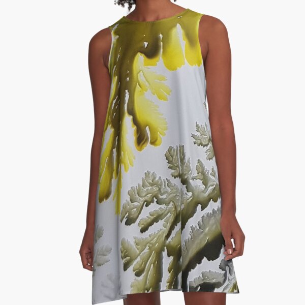 Corals, acrylic ink on canvas A-Line Dress