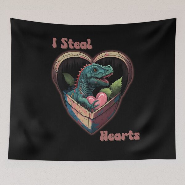 Item preview, Valentines Day Dinosaur I Steal Hearts Boys Men Love T Rex designed and sold by the-NAME-.