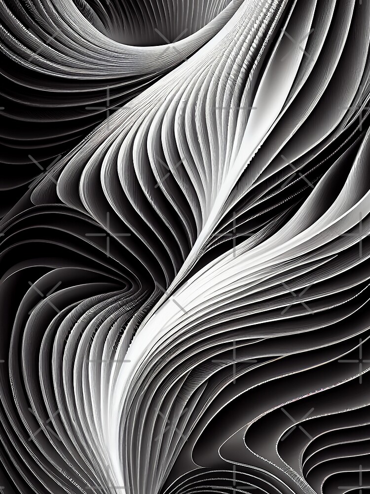 Thumbnail 3 von 3, Tuch, Flowing Soft Line Pattern Digital Painting designt und verkauft von CodeAndColors.