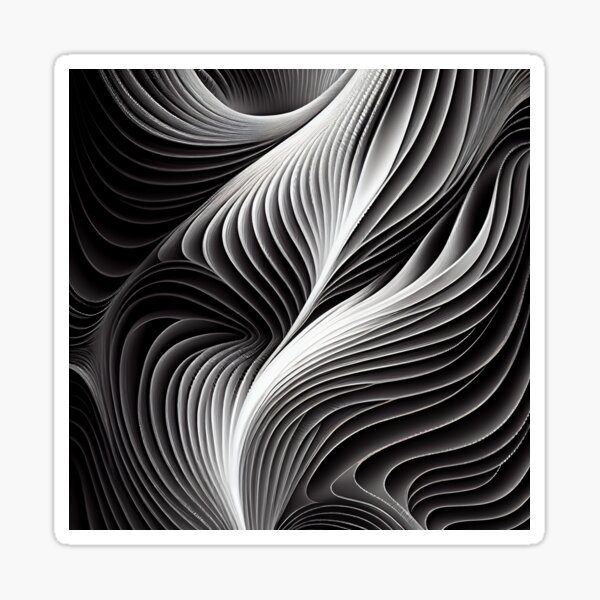 Item preview, Flowing Soft Line Pattern Digital Painting designed and sold by CodeAndColors.