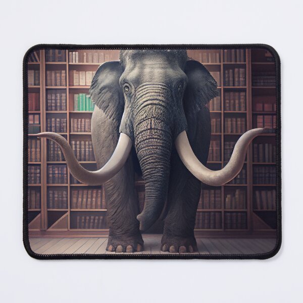 Item preview, The Librarian Mammoth Digital Painting designed and sold by CodeAndColors.