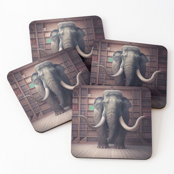 Item preview, The Librarian Mammoth Digital Painting designed and sold by CodeAndColors.