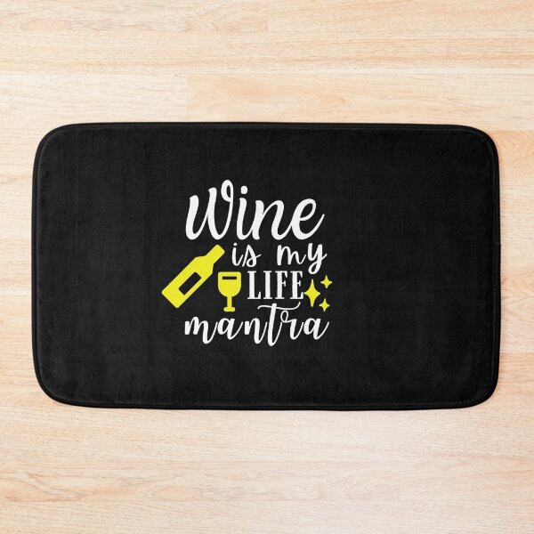 Item preview, Wine is my life Mantra Quote, Wine Lover Gift, Wine Drinker, Typography Quote, Alcohol Quotes designed and sold by thedazzlingmonk.