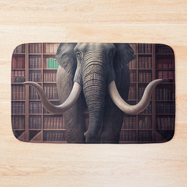 Item preview, The Librarian Mammoth Digital Painting designed and sold by CodeAndColors.