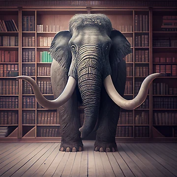 Vorschaubild zum Design The Librarian Mammoth Digital Painting von CodeAndColors