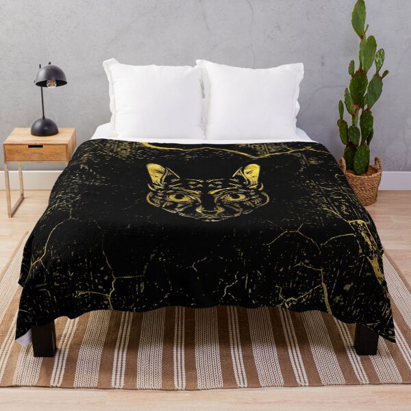 Item preview, Black and Gold Sphynx Cat on Grunge Egypitan background designed and sold by k9printart.