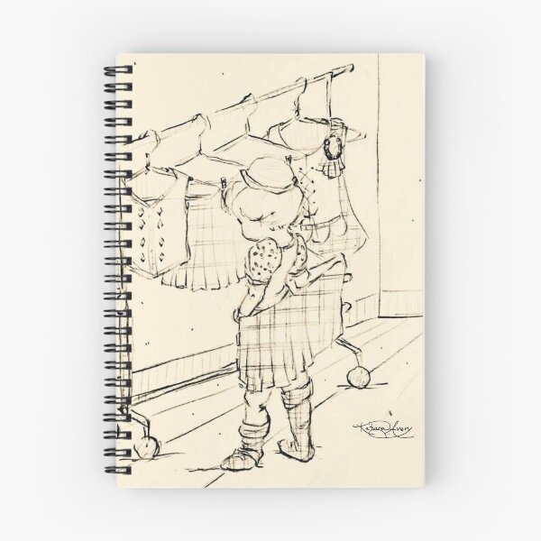Item preview, Highland Dancer Illustration - Getting Dressed designed and sold by Katrina Avery Studio.