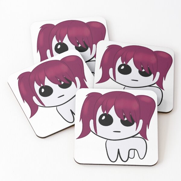 Item preview, Autism Creature Ginger Dark Red Purple Hair Pigtails with Bangs Fringe designed and sold by quirkycounselor.