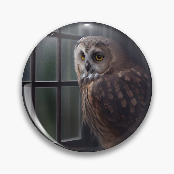 Artikelvorschau, Moody Owl at the Window Digital Painting entworfen und verkauft von CodeAndColors.