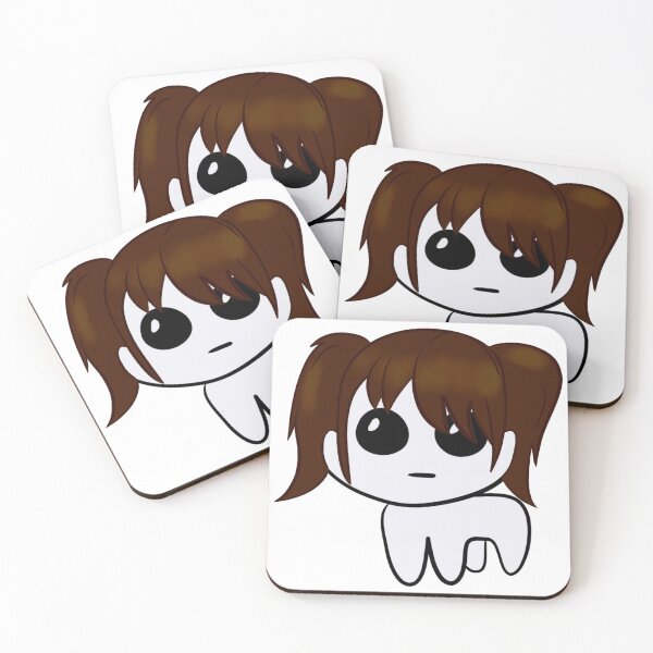 Item preview, Autism Creature Brunette Brown Hair Pigtails with Bangs Fringe designed and sold by quirkycounselor.