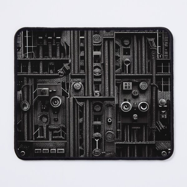 Item preview, Monochromatic Happy Dramatic Industrial Pattern Digital Painting designed and sold by CodeAndColors.
