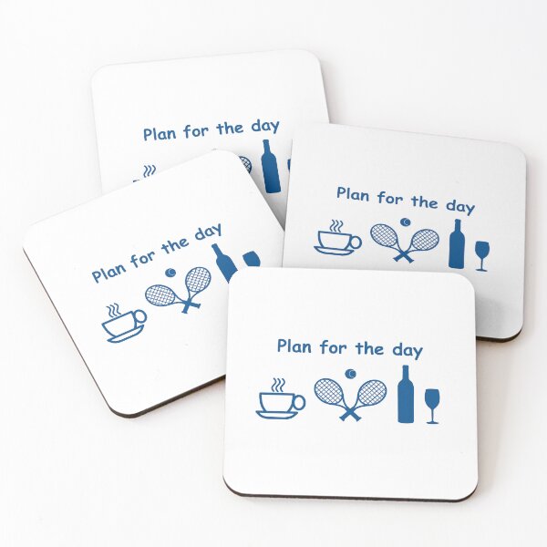 Item preview, Plan for The Day - Coffee, Tennis, Wine | Red designed and sold by BigCityTennis.