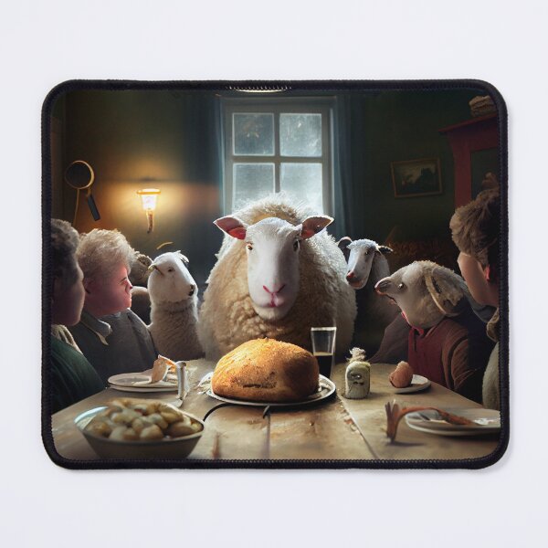 Item preview, Sheep Go to Supper with Glee Digital Painting designed and sold by CodeAndColors.
