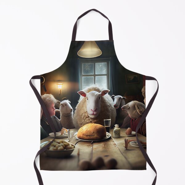 Item preview, Sheep Go to Supper with Glee Digital Painting designed and sold by CodeAndColors.
