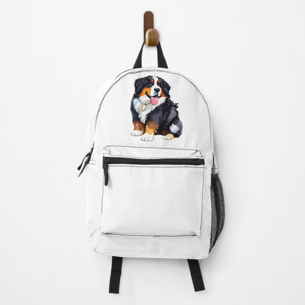 Item preview, Cute Chubby Goofy Bernese Mountain Dog - Funny Cartoon Dog Watercolor Art 1 designed and sold by Cawaiico.