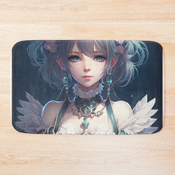 Item preview, Fantasy's Angelic Beauty: A Portrait of a Cute Elf Bishop in a Pastel Blue Robe designed and sold by PJGartui.
