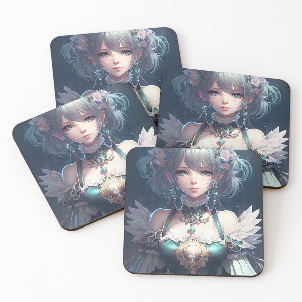Item preview, Fantasy's Angelic Beauty: A Portrait of a Cute Elf Bishop in a Pastel Blue Robe designed and sold by PJGartui.