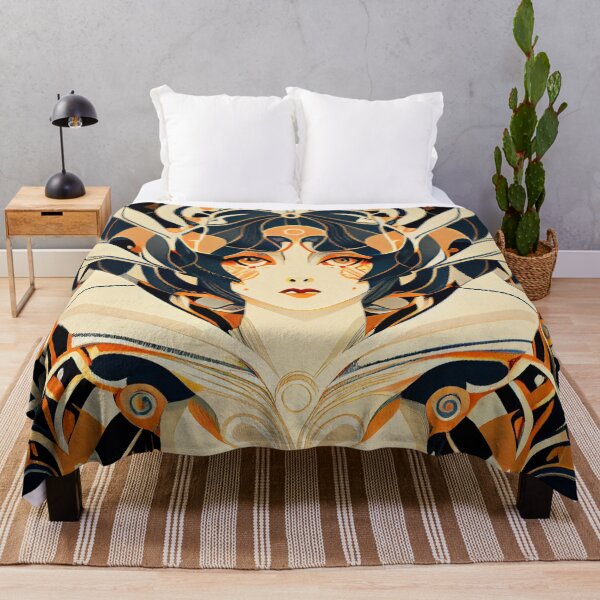 Item preview, Dense Anime Art Deco Pattern Digital Painting designed and sold by CodeAndColors.