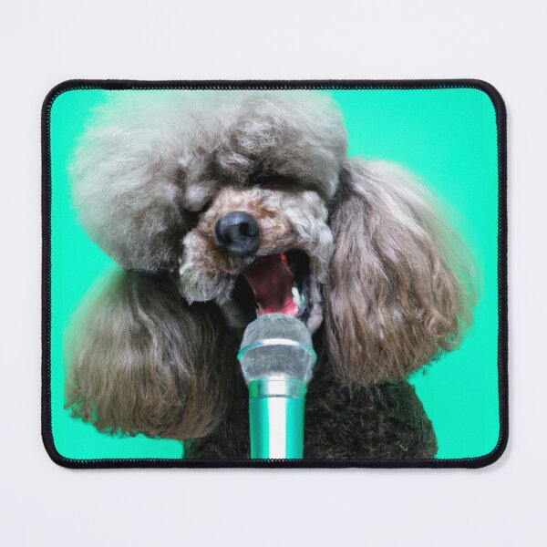 Item preview, Rock Star Poodle Singing In A Microphone, Dog 9 designed and sold by LesTheArt.