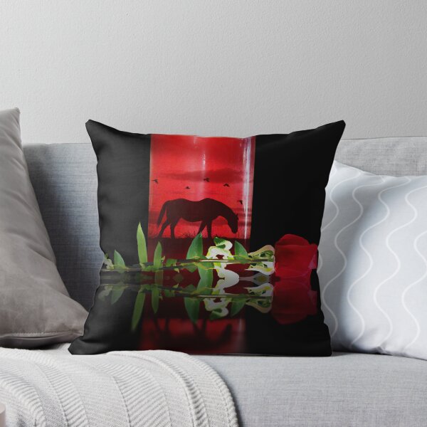Item preview, Condolencia de recuerdo de caballo con vela encendida y rosa designed and sold by Stephanie Laird.