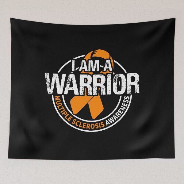 Item preview, I Am A Warrior Multiple Sclerosis Awareness Ribbon designed and sold by Adolfo114.