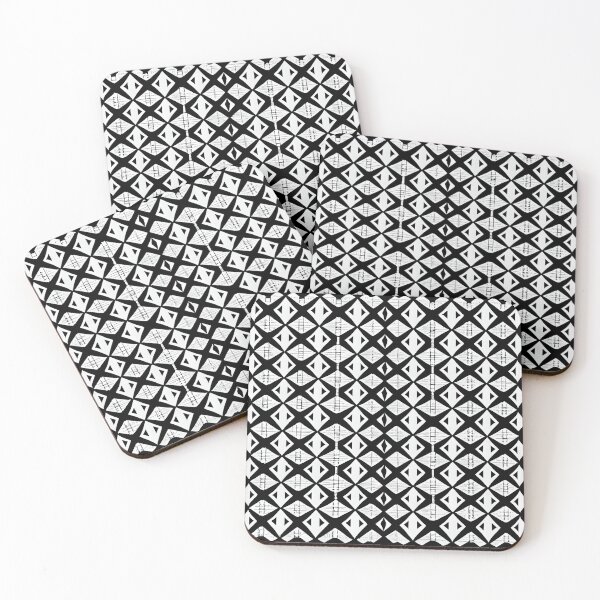 Item preview, Basic White Black Transitional Pattern Digital Painting designed and sold by CodeAndColors.