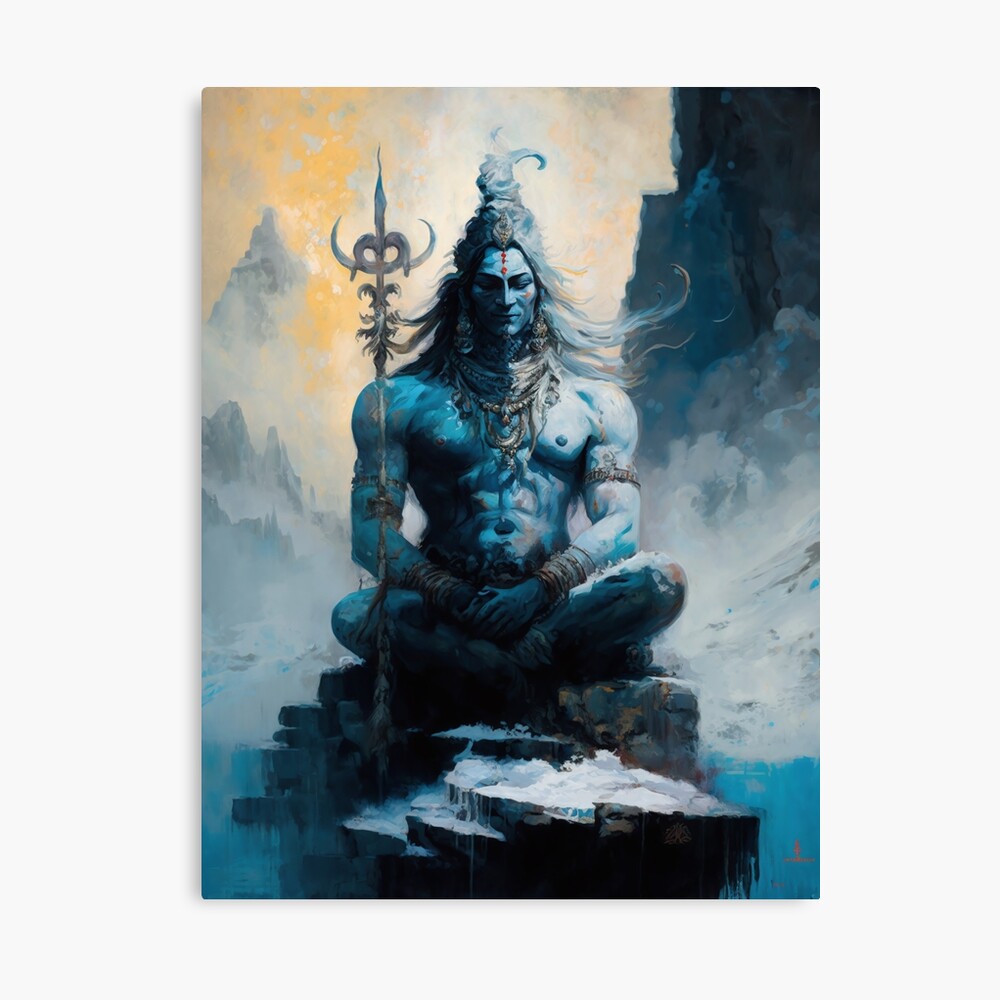 Lord shiva meditating shiva housewarming gift, shiva poster, shiva ...