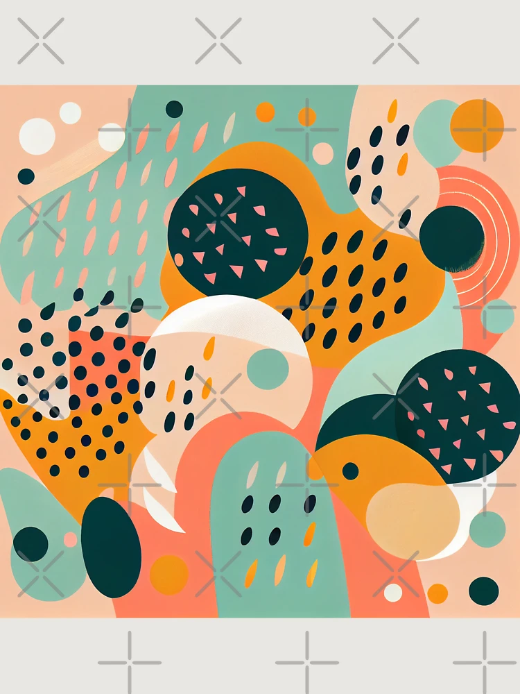 Thumbnail 6 von 6, Premium Oversized Pullover, Cute Semi Abstract Contemporary Pattern Digital Painting designt und verkauft von CodeAndColors.