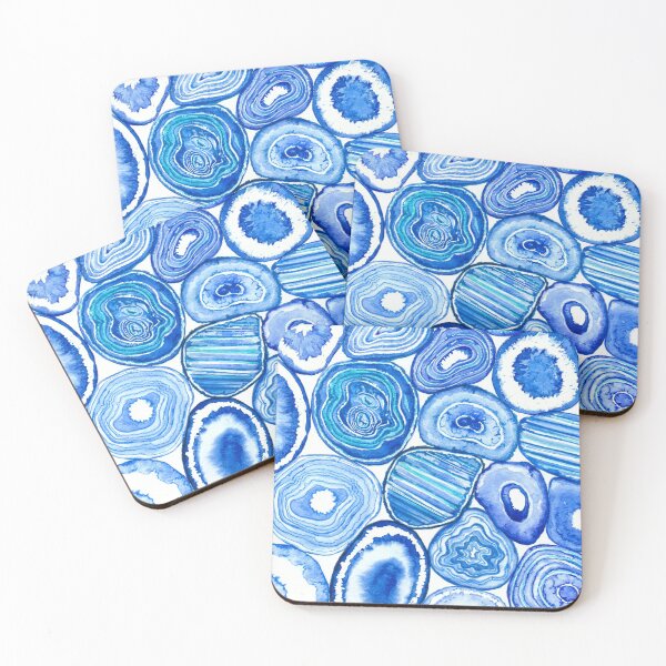 Item preview, Blue agate slices designed and sold by Katerina Mitkova Kirilova.
