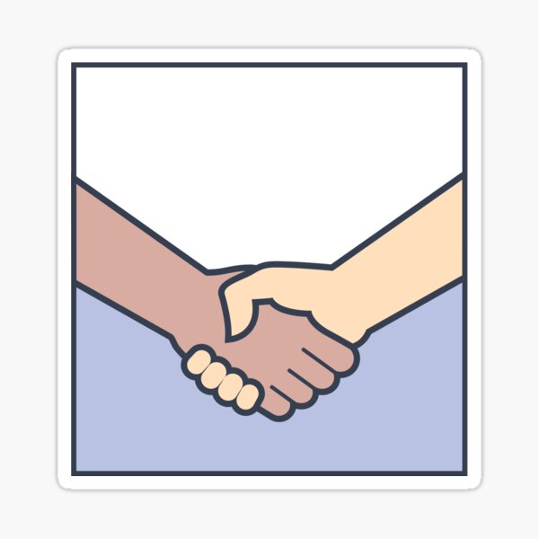 "Handshake" Sticker for Sale by vectorworks51 Redbubble