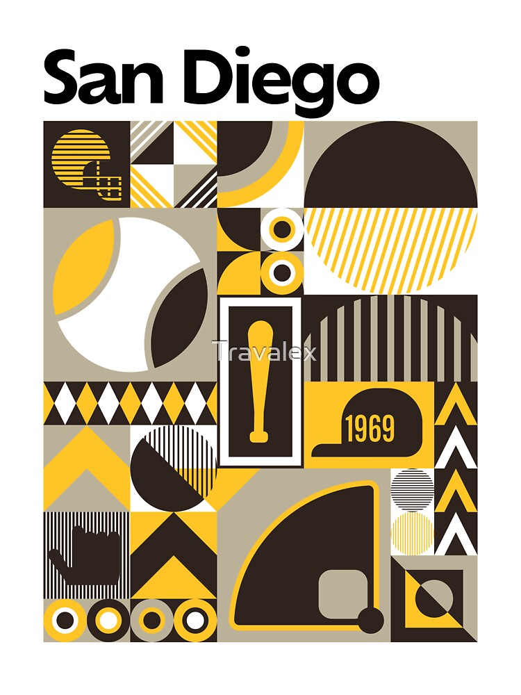 Padres baseball Color Swatch Print, Padres baseball Poster, San Diego  Padres Minimalist Print