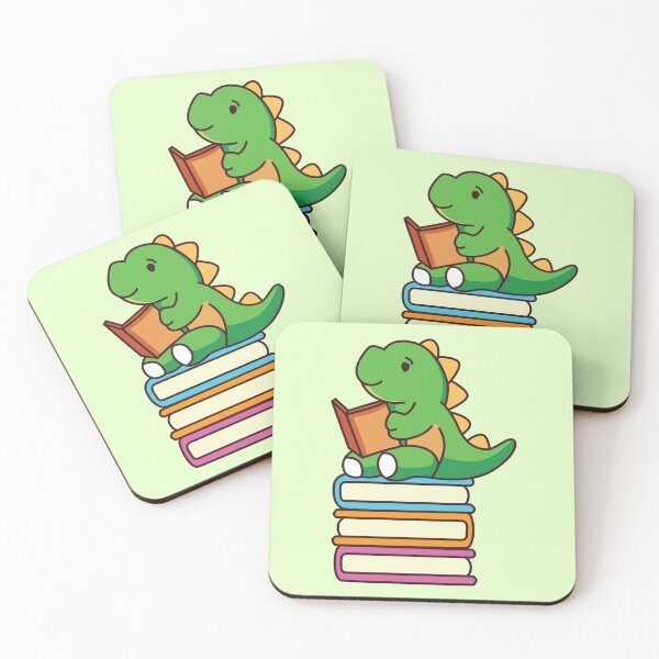Item preview, Thesaurus Dinosaur - Cute Dinosaur Sit on the Book Stack designed and sold by KawaiiBombShop.