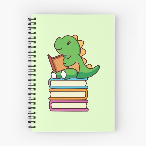 Item preview, Thesaurus Dinosaur - Cute Dinosaur Sit on the Book Stack designed and sold by KawaiiBombShop.