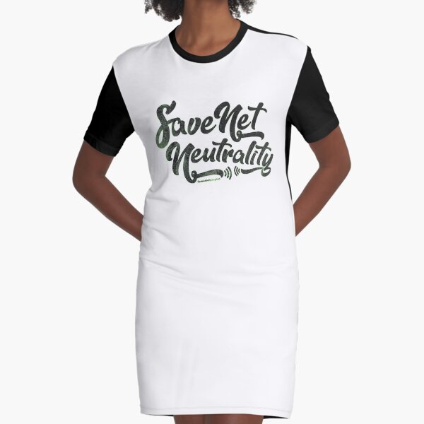 Save Net Neutrality Graphic T-Shirt Dress