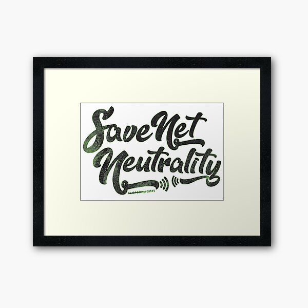 Save Net Neutrality Framed Art Print