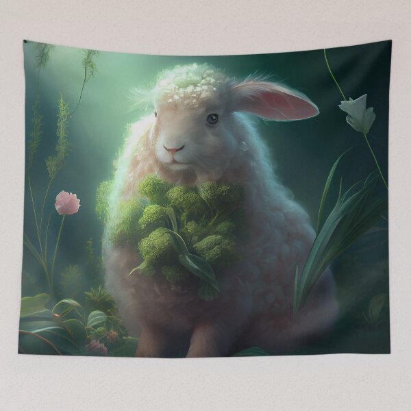 Item preview, A Waft of Angora and Cilantro Digital Painting designed and sold by CodeAndColors.