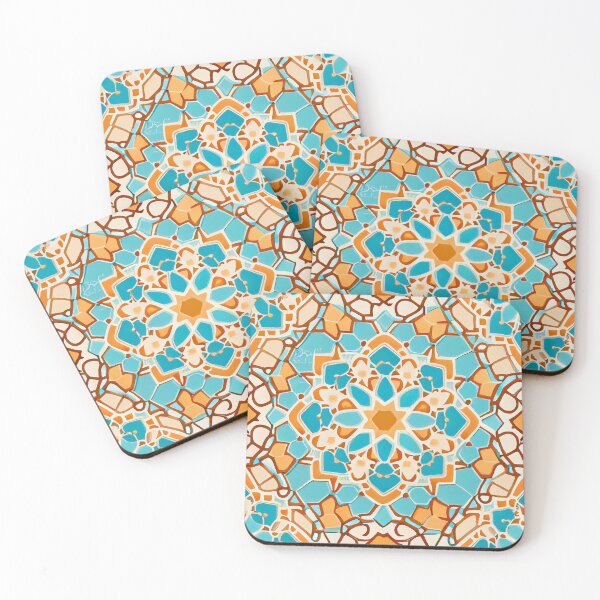 Item preview, Imagined Calming Kawaii Beautiful Moroccan Pattern Digital Painting designed and sold by CodeAndColors.