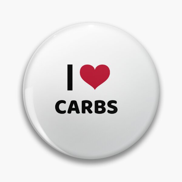 Item preview, i love carbs red heart illustrated on white backround food fitness calories nutrition diet designed and sold by STELATO.
